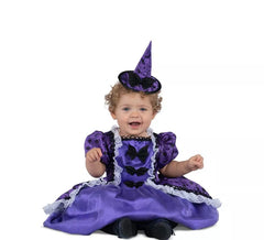 Purple Versailles Witch costume for girl and baby