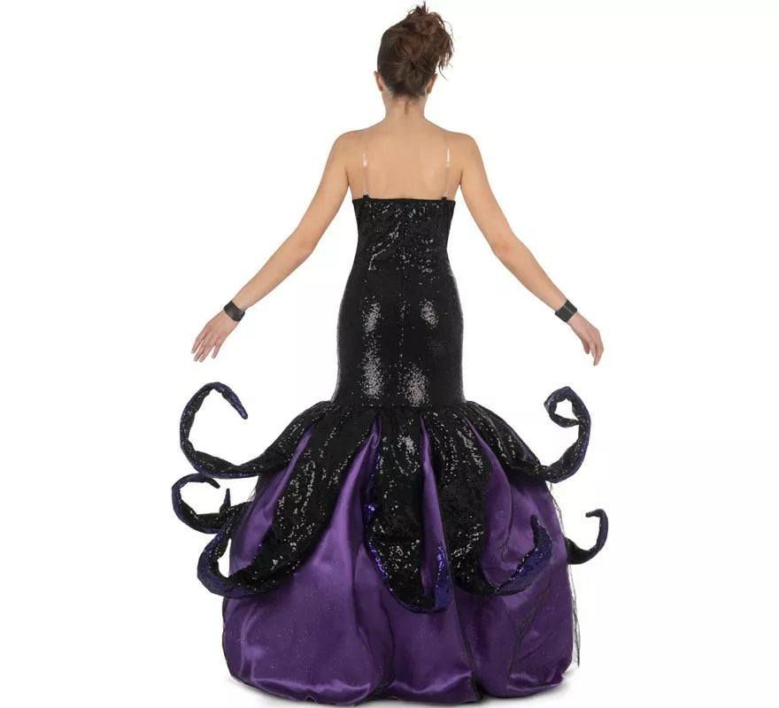Disfraz de Bruja Villana del Mar morado para mujer