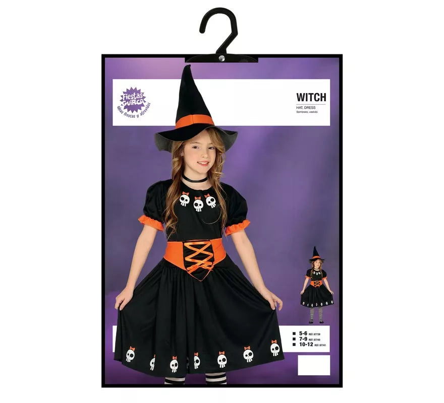 Disfraz de Brujita Calaveras para niña