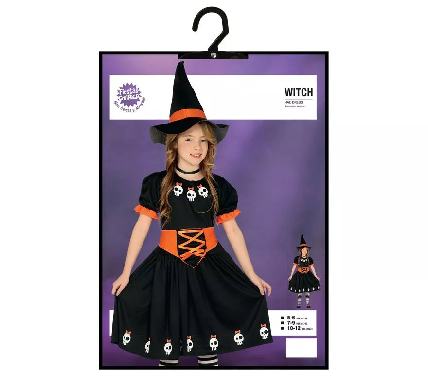Disfraz de Brujita Calaveras para niña