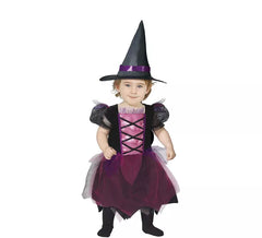 Pink and black little witch costume for baby