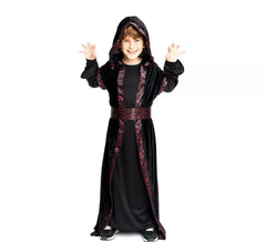 Dark Wizard Costume with Hood and Belt for Boys