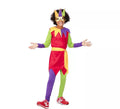 Disfraz de Bufón multicolor con antifaz para niño