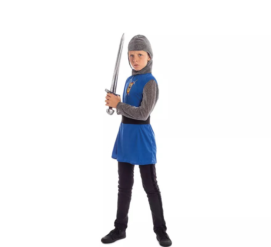 Disfraz de Caballero Medieval azul para niño
