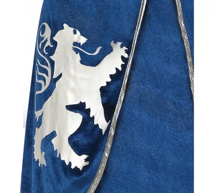 Translation missing: en.Disfraz de Guerrera Medieval azul y plateado para mujer