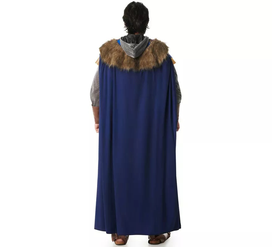 Disfraz de Caballero Medieval azul para hombre