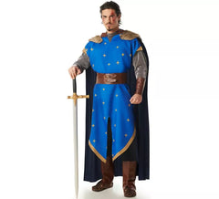 Blue Medieval Knight Costume for Men