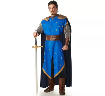 Disfraz de Caballero Medieval azul para hombre