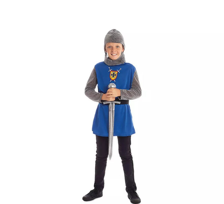 Disfraz de Caballero Medieval azul para niño