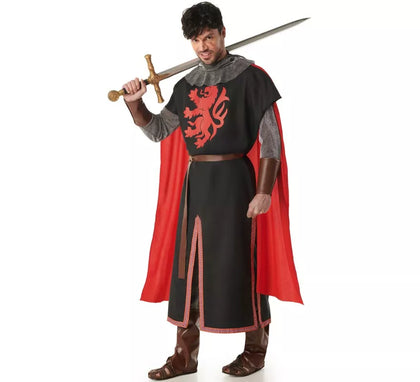 Disfraz de Caballero Medieval León negro para hombre