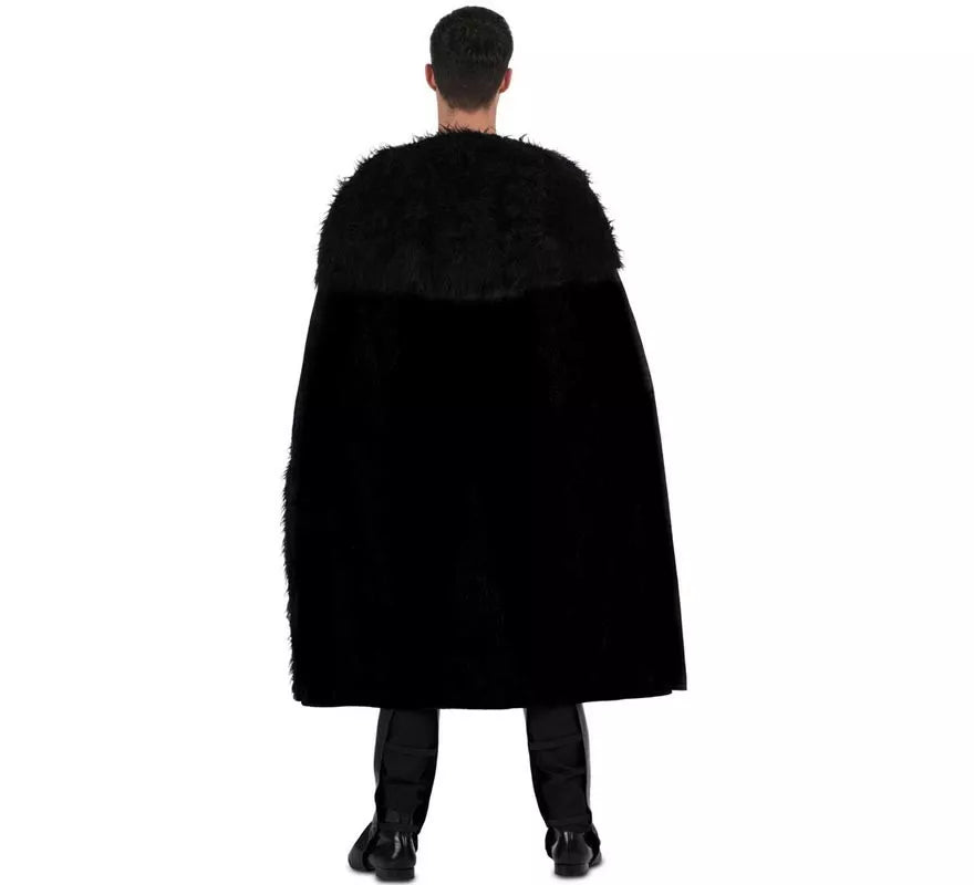 Disfraz de Caballero Medieval negro con capa para hombre