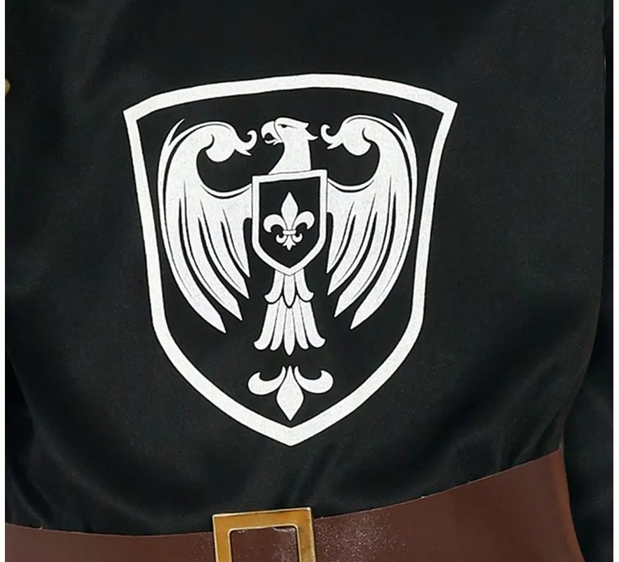 Disfraz de Caballero Medieval negro para niño