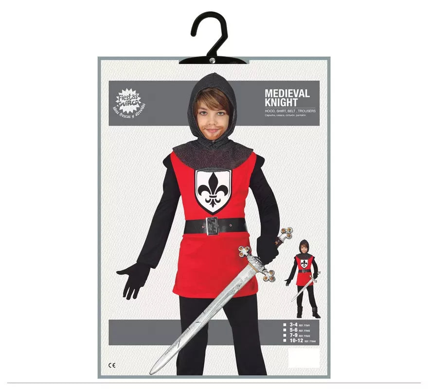 Disfraz de Caballero Medieval Nocturno para niño