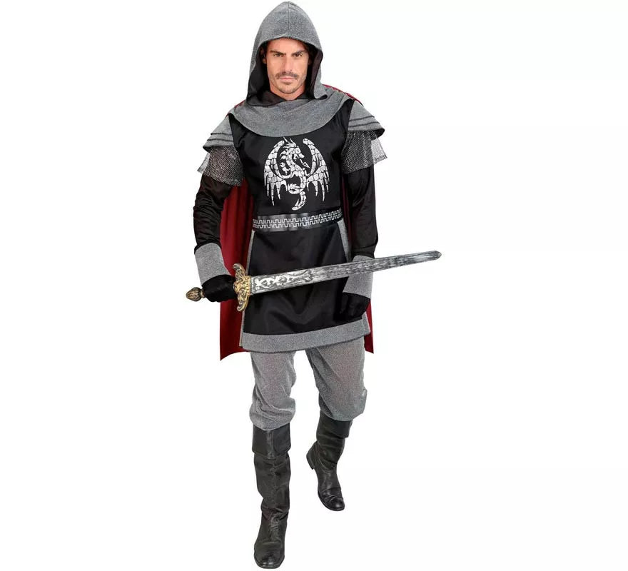 Disfraz de Caballero Medieval Oscuro para hombre