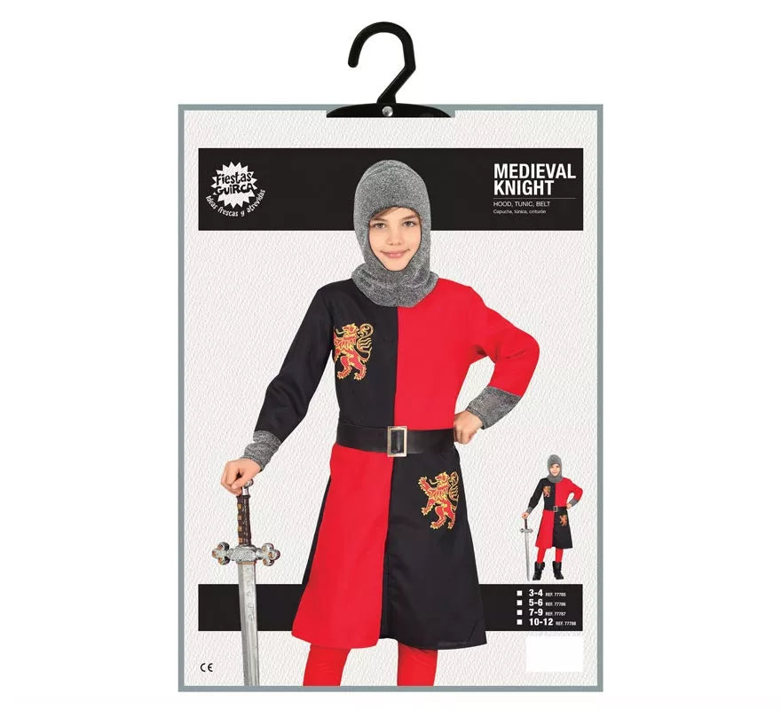 Disfraz de Caballero Medieval Oscuro para niño