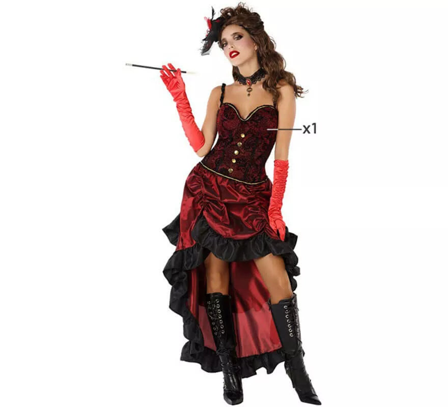 Disfraz de Cabaretera Roja para mujer
