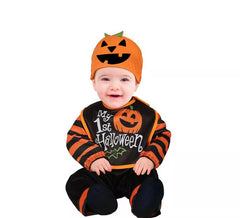 Baby's 1st Halloween Pumpkin Costume