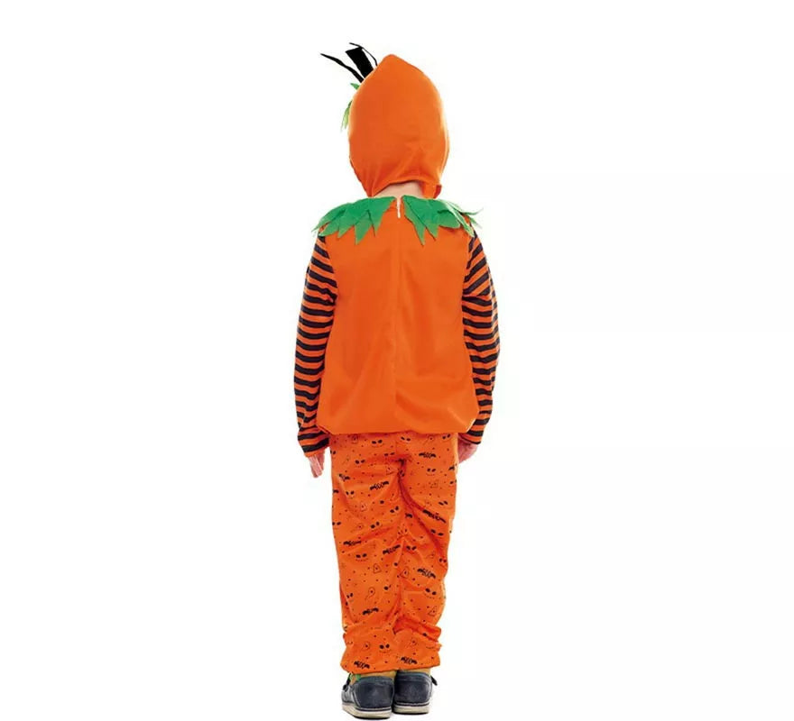 Translation missing: en.Disfraz de Calabaza a rayas con gorro para bebé y niños