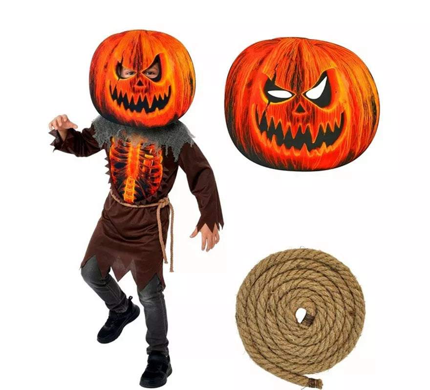Disfraz de Calabaza Aterradora con Máscara para niños