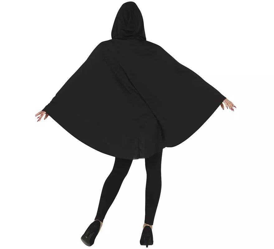 Disfraz de Calabaza en Poncho Negro para mujer