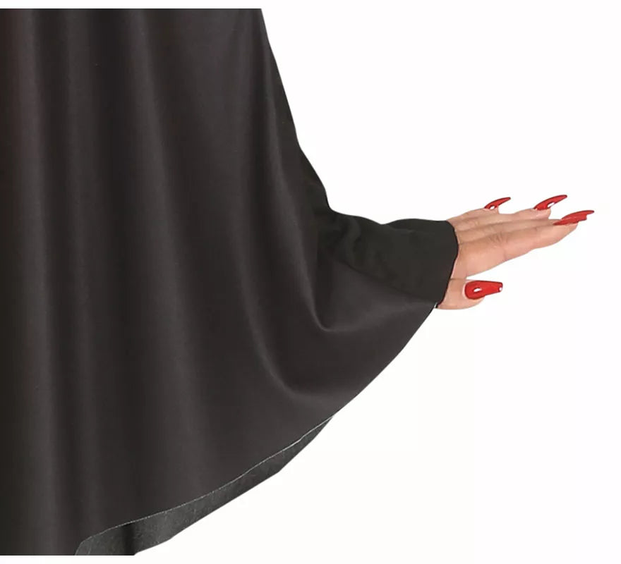 Disfraz de Calabaza en Poncho Negro para mujer