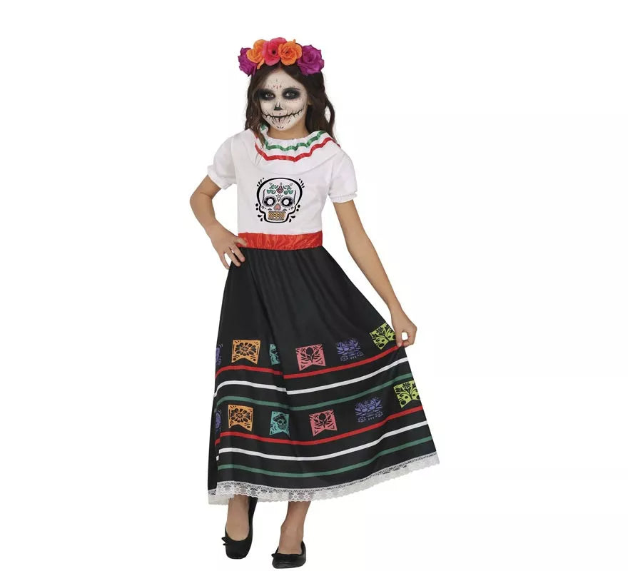 Translation missing: en.Disfraz de Calavera Catrina para niña