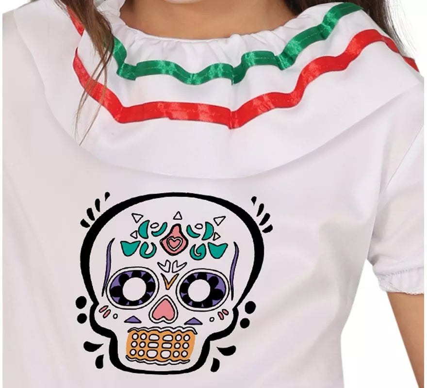 Disfraz de Calavera Catrina para niña