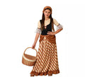 Disfraz de Campesina Medieval Marrón para niña