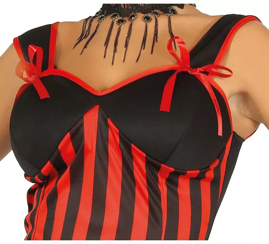 Translation missing: en.Disfraz de Can Can rojo y negro para mujer