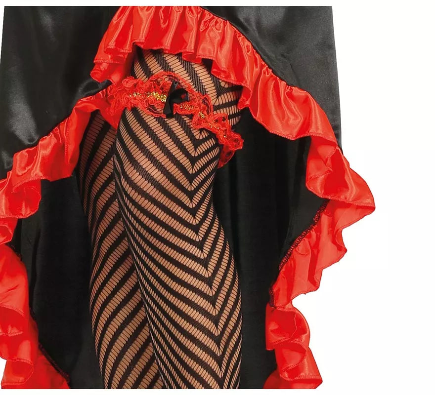 Translation missing: en.Disfraz de Can Can rojo y negro para mujer