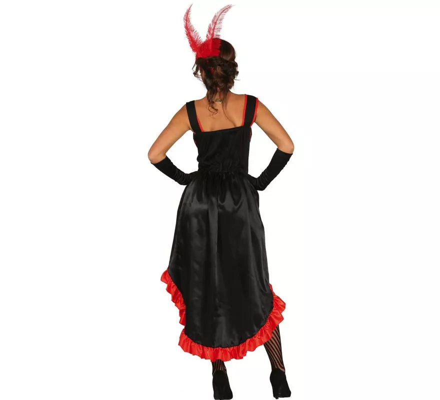 Translation missing: en.Disfraz de Can Can rojo y negro para mujer