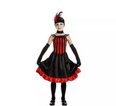 Red and black Can Can costume for girls
