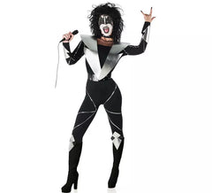 Rock Singer costume with makeup for women