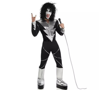 Disfraz de Cantante de Rock maquillado para hombre
