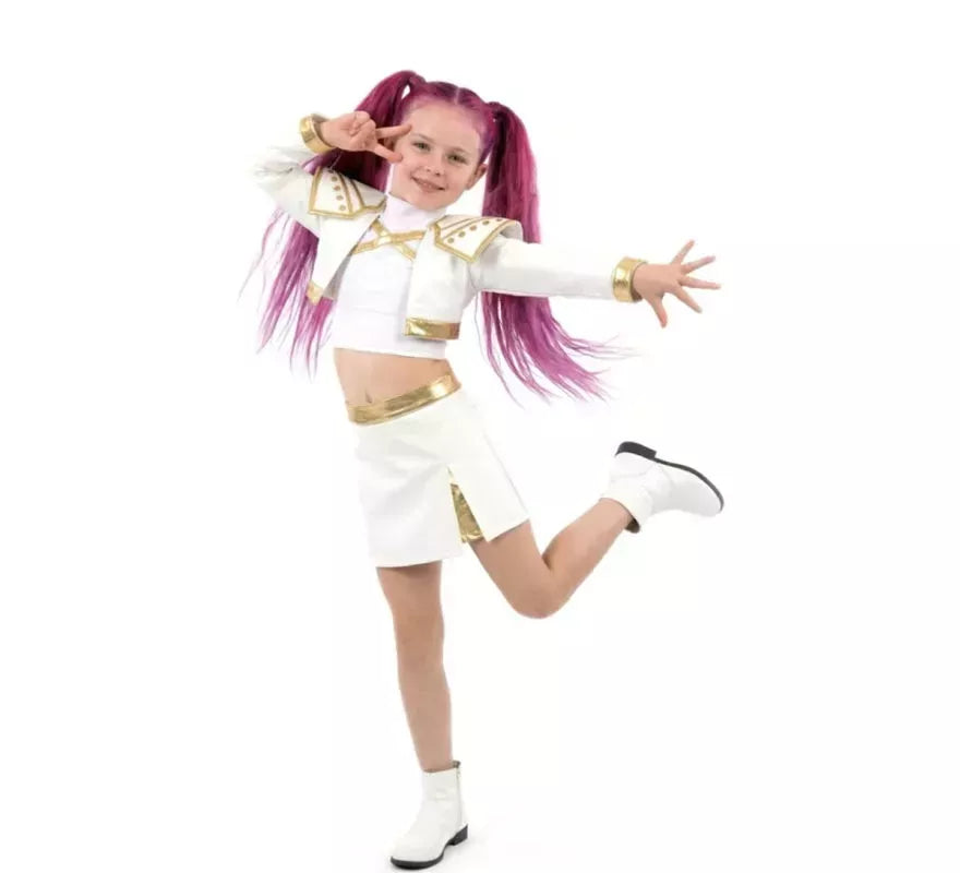 Disfraz de Cantante K-Pop blanca para niña