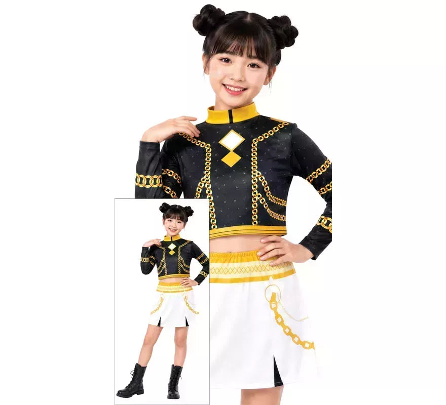 Translation missing: en.Disfraz de Cantante K-Pop Star Silver Lite para niña