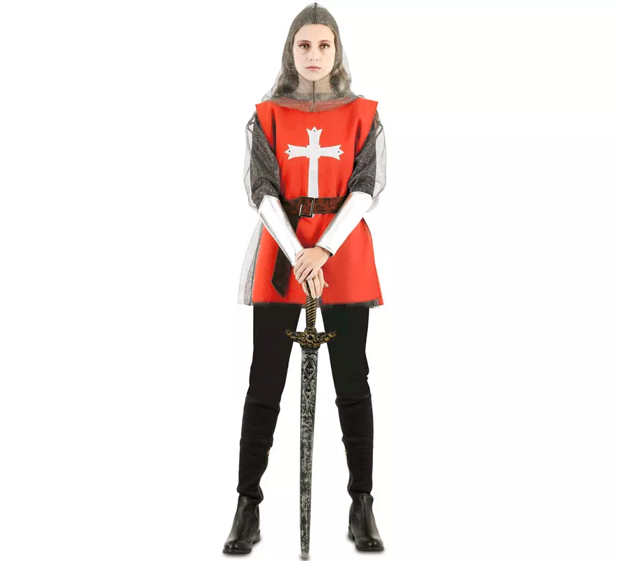 Translation missing: en.Disfraz de Capa Guerrero Medieval Roja para hombre