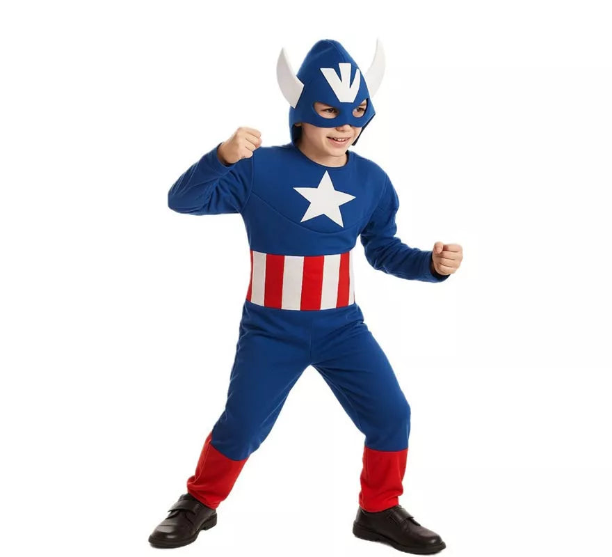 Translation missing: en.Disfraz de Capitán azul para niño