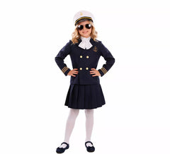 Blue Sailor Captain costume for girls