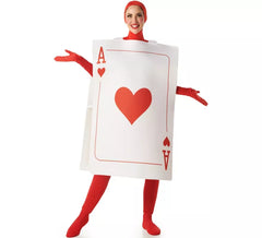 Ace of Hearts Playing Card Costume for Adults