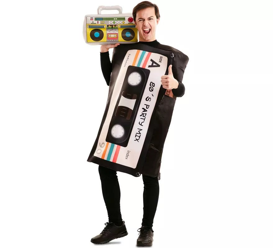 Disfraz de Cassette de los 80 para adulto