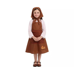 Brown chestnut seller costume for girls