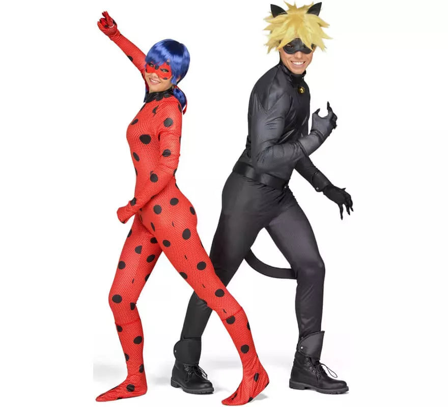 Disfraz de Cat Noir de Miraculous Ladybug con peluca para hombre