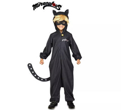 Cat Noir costume Miraculous Ladybug pajamas with wig for children