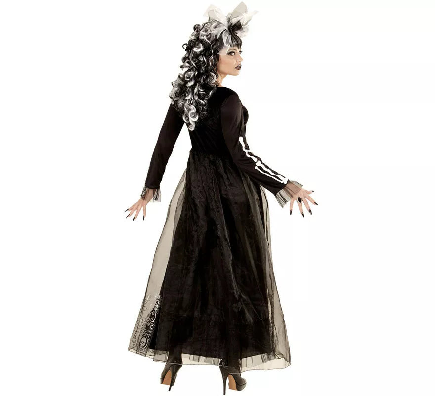 Disfraz de Catrina Blanco y Negro para mujer
