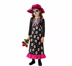 Catrina Costume with Hat for girls