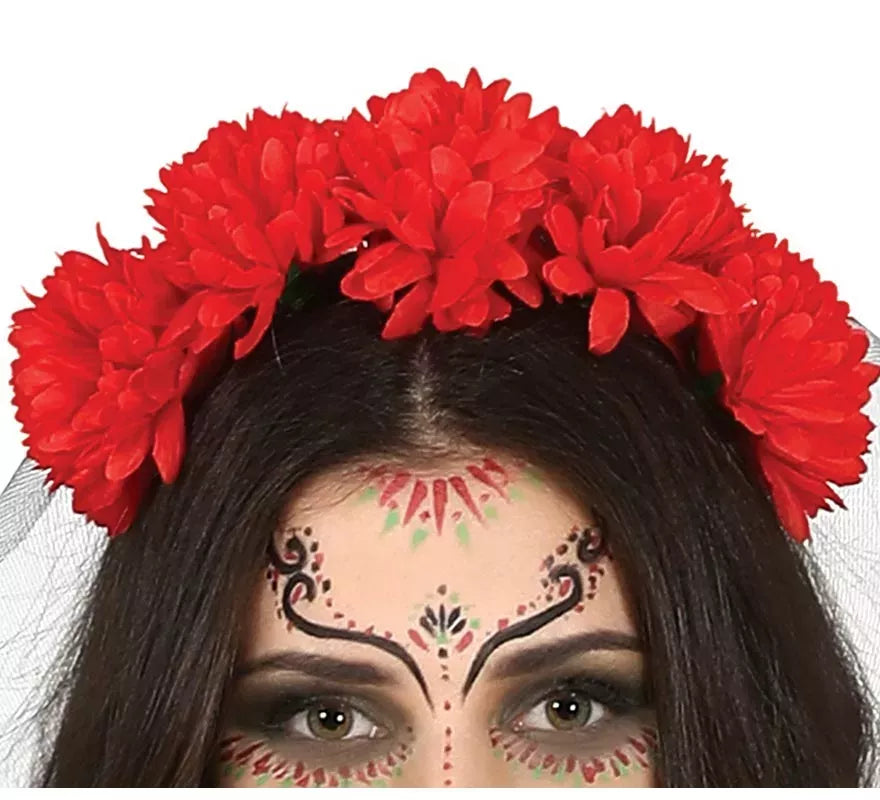 Translation missing: en.Disfraz de Catrina con vestido estampado para mujer