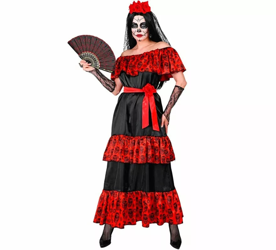 Disfraz de Catrina Día de Los Muertos para mujer