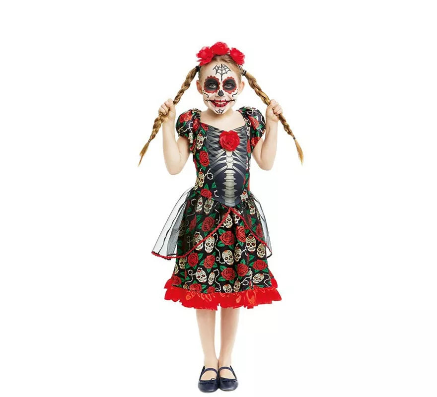 Translation missing: en.Disfraz de Catrina Día de los Muertos para niña