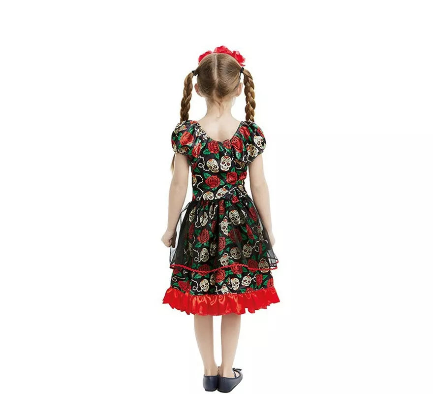 Translation missing: en.Disfraz de Catrina Día de los Muertos para niña